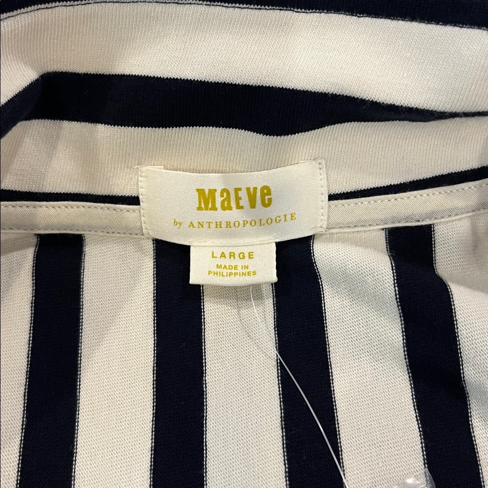 Anthropologie Black and White Striped Midi Dress - Picture 8 of 11